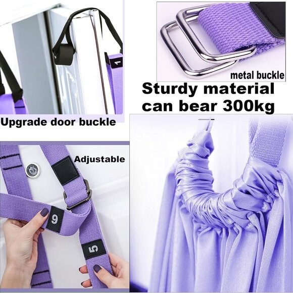 Leg Stretcher Strap Aerial Rope Stretching Strap Fitness Belt(1 Pack(Any Color)) - Picture 9 of 10